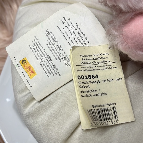 STEIFF PINK MUSIC BOX BEAR - Picture 3 of 12